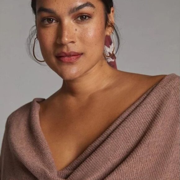 NEW Anthropologie Draped Cowl Neck Top XL - Picture 2 of 12